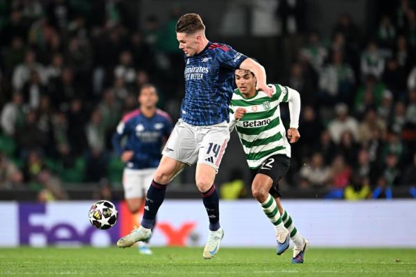 «Арсенал» минимально обыграл «Спортинг» в первом матче 1/4 Лиги чемпионов